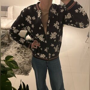 Zara Floral Bomber Jacket